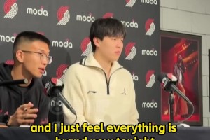 杨瀚森谈常规赛首秀表现：全新的体验！全新的强度！我还得提高！